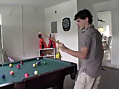 Horny Buds play a game of 'Strip Pool' then Fuck old and twink gay