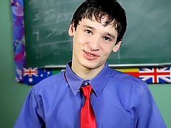 Pale hairless twink and twink thumbs big penis at Teach Twinks