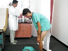 Dr.Phingerfuck showed me the nifty tools he would be using on me, after I enemaed, I immediately dropped trough and got on the examination table creat