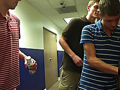 These pledges are planning a prank on one of their brothers, and everything goes pretty well to plan, until they get caught jerking off on his door ha