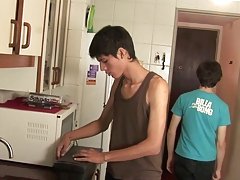 Twinks fucking at a kitchen very well young gay twinks masturbating at Julian 18