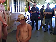 Naked pig chasing, naked bareback racing, and naked paintball... yeeeee hawww hot gay guys group sex
