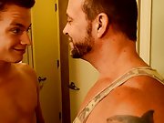 Men jerking in their dirty underwear and muscle man condom cum eating at Bang Me Sugar Daddy