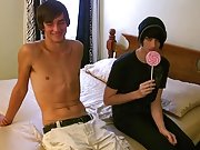 Aron lubes up Justin's weenie in advance of sitting on it, riding it until Justin comes to a conclusion to fuck him missionary style xxx gay teen